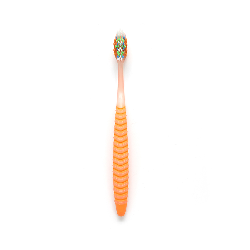 PP/TPE Power Saving Handle Ultra-fine Soft PBT+Silicone Massage Bristle 2 Color Adult Deep Cleaning Toothbrush