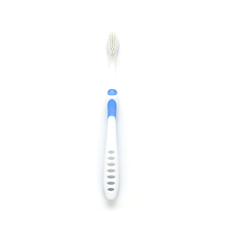 PP/TPE Palpate Medio-Hard PBT Bristle Adulta Extra-Mundans 2 Color Toothbrush