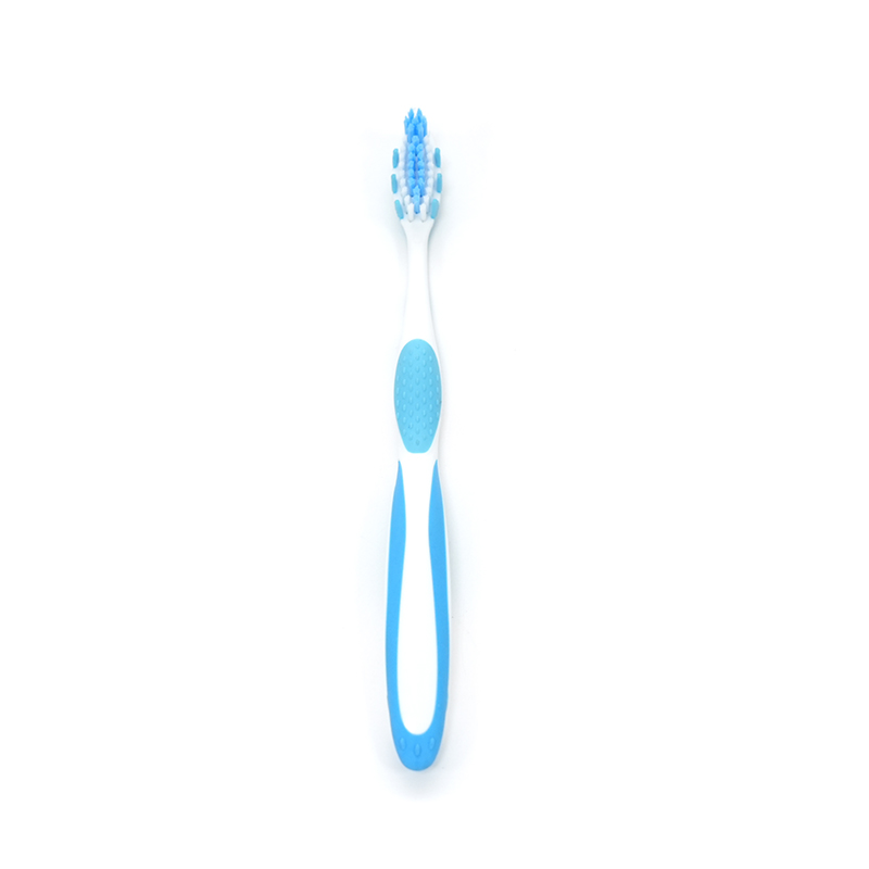 PP/TPE Palpate Ultra-fine Soft PBT+Silicone Massage Bristle 2 Color Adult Deep Purgatio Toothbrush