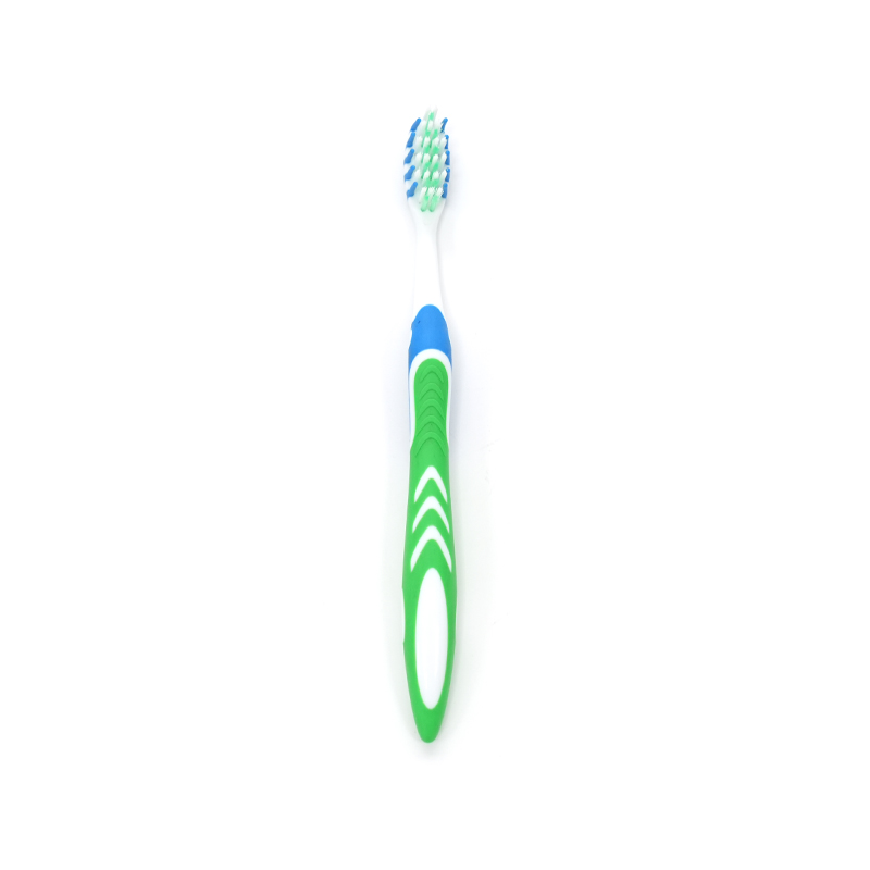 PP/TPE Palpate Ultra-fine Soft PBT+Silicone Massage Bristle USA Style 3 Color Adult Deep Cleaning Toothbrush
