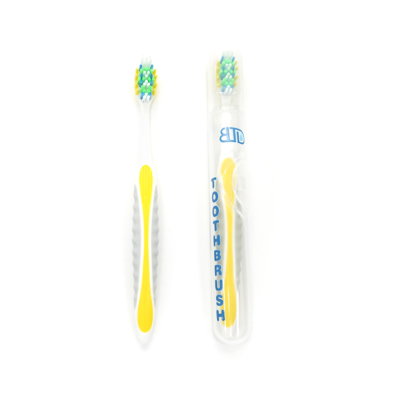 PP/TPE Palpate Soft PBT+Silicone Massage Bristle 2 Color Adult Deep Purgatio Toothbrush